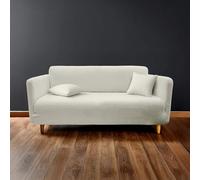 Douceur d'Intérieur, Protège Canapé Extensible (225 x 245 x 60 cm) Laina Naturel, Polyester Bouclette