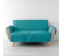 Douceur d'intérieur, Protège-Canapé Matelassé (279 x 179 cm) Lounge Petrole, Microfibre Unie