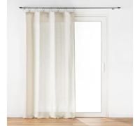 Douceur d'Intérieur – Rideau à anneaux Pauline – 140 x 240 cm – Polyester & lin – Naturel