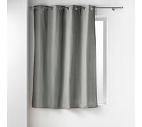 Douceur d'Intérieur, Rideau à Oeillets (135 x 180 cm) Micropolar Gris, Isolant Thermique