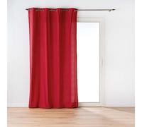 Douceur d'Intérieur Rideau à œillets Twily (135 x 260 cm) Rouge Coton & Polyester recyclé