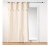 Douceur d'Intérieur Rideau à œillets Izigold 140x240cm coton/polyester top métallisé Naturel