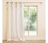 Douceur d'Intérieur – Rideau à œillets Lacia – Polycoton avec jute 140 x 240 cm – Naturel