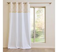 Douceur d'Intérieur, Rideau à Oeillets (140 x 240 cm) Majestia Naturel, Coton & Polyester
