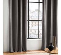 Douceur d'Intérieur – Rideau à œillets Panama – 140x240 cm – 100% coton – Gris ardoise
