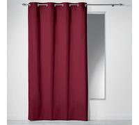 Douceur d'Intérieur – Rideau à œillets Panama – Coton uni 140 x 240 cm – Bordeaux