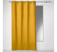 Douceur d'Intérieur - Rideau à œillets Panama - Coton uni 140 x 240 cm - Miel