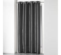 Douceur d'Intérieur, Rideau à Oeillets (140 x 240 cm) Shana Anthracite, Shantung