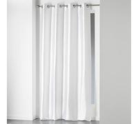 Douceur d'Intérieur, Rideau à Oeillets (140 x 240 cm) Shana Blanc, Shantung Uni