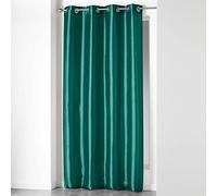 Douceur d'Intérieur – Rideau à œillets Shana – 140 x 240 cm – Shantung émeraude
