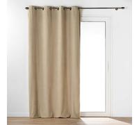 Douceur d'Intérieur, Rideau à Oeillets (140 x 240 cm) Wooly Beige, Bouclette Unie