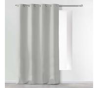 Douceur d'Intérieur Rideau à œillets Absolu, microfibre 140 x 260 cm Gris