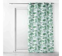Douceur d'Intérieur, Rideau à Oeillets (140 x 260 cm) Amazonia Vert, Polyester Imprimé