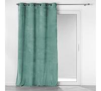 Douceur d'Intérieur Rideau à œillets velours côtelé Casual 140x260 cm Vert G