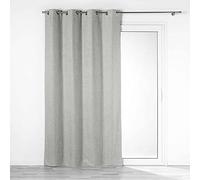 Douceur d'Intérieur, Rideau à Oeillets (140 x 260 cm) Crepuscule Gris, 100% Occultant Chambray