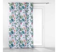 Douceur d'Intérieur, Rideau à Oeillets (140 x 260 cm) Féerie Blanc, Polyester Imprimé