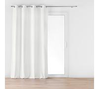 Douceur d'Intérieur – Rideau à œillets Mika – Velours jacquard – 140 x 260 cm Blanc