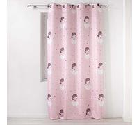 Douceur d'Intérieur – Rideau à œillets « Petite Princesse » – Polyester imprimé 140 x 260 cm Rose