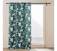 Douceur d'Intérieur, Rideau à Oeillets (140 x 280 cm) Elsa, Polyester Imprimé Métallisé