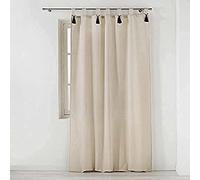 douceur d'intérieur, Rideau à Passants avec Pompons (140 x 240 cm) Cyrine, Polycoton