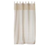 Douceur d'intérieur - Rideau Ceres avec top macramé - 140 x 240 cm - Naturel
