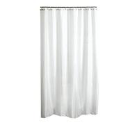 douceur d'intérieur, Rideau de Douche (180 x 200 cm) Vitamine Sdb Blanc, PEVA Uni
