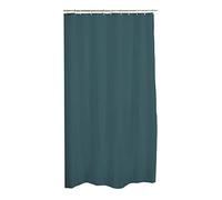Douceur d'Intérieur, Rideau de Douche (180 x 200 cm) Vitamine Bleu/Emeraude, PEVA