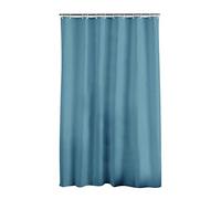 Douceur d'Intérieur, Rideau de Douche avec Crochets (180 x 200 cm) Essencia Petrole, Polyester Uni