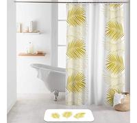 Rideau de Douche avec Crochets 180 x 200 cm Orbella Blanc - Polyester Imprimé