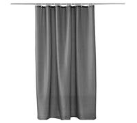 Douceur d'Intérieur Rideau de douche Yaline 180 x 200 cm Polyester Uni Anthracite avec crochets