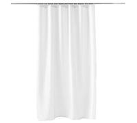 Douceur d'Intérieur, Rideau de Douche avec Crochets (180 x 200 cm) Yaline Blanc, Polyester Uni