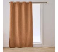 Douceur d'Intérieur, Rideau Isolant, Œillets, 140 x 260 cm, Isolia, Camel | Isolant thermique, moderne, facile à installer avec 8 anneaux, facile à entretenir, décoration pour salon et chambre