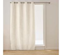 Douceur d'Intérieur, Rideau Isolant, Œillets, 140 x 260 cm, Isolia, Naturel | Isolant thermique, moderne, facile à installer avec 8 anneaux, facile à entretenir, décoration pour salon et chambre