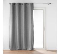 Rideau à œillets thermique jacquard gris 140x260 Gris G
