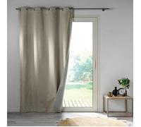 Douceur d'Intérieur - Rideau occultant Darko Noisette 140 x 260 cm, thermique jacquard