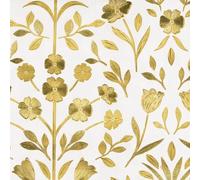 Douceur d'Intérieur, Rouleau de Toile Cirée (RLX 1,37mx20m) Sidonie Or, PVC Imprimé Relief