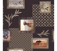 Douceur d'Intérieur Rouleau de Toile Cirée (RLX 1,40mx20m) Colvert Taupe, PVC Photoprint