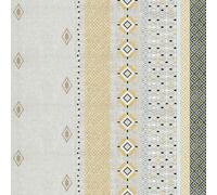 Douceur d'Intérieur, Rouleau de Toile Cirée (RLX 1,40mx20m) Edena Naturel, PVC Imprimé Métallisé