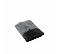 Douceur d'Intérieur, Serviette de Toilette (50 x 90 cm) Majesty Anthracite, Eponge Unie Jacquard