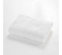 Douceur d'Intérieur, Serviette de Toilette (50 x 90 cm) Tendresse Blanc, Eponge Unie 100% Coton