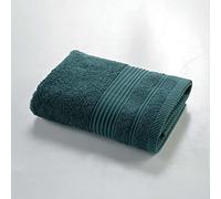 Douceur d'Intérieur, Serviette de Toilette (50 x 90 cm) Tendresse Emeraude, Eponge Unie