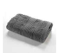 Douceur d'Intérieur, Serviette Invité (30 x 50 cm) Tendresse Anthracite, Eponge Unie 100% Coton
