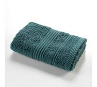 Douceur d'Intérieur, Serviette Invité (30 x 50 cm) Tendresse Emeraude, Eponge Unie 100% Coton