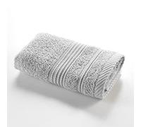 Douceur d'Intérieur, Serviette Invité (30 x 50 cm) Tendresse Gris Perle, Eponge Unie 100% Coton