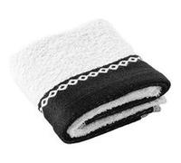 - Serviette invité SARASO - Eponge jacquard 450 g/m² - 30 x 50 cm - Blanc - SARASO Douceur d'intérieur