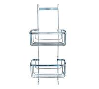 douceur d'intérieur, Serviteur de Douche (25 x 12 x 60 cm) Filaire Premium Chrome, Métal