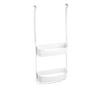 douceur d'intérieur, Serviteur de Douche 2 Paniers (31 x 11 x 69 cm) Vesper Blanc, Plastique Uni