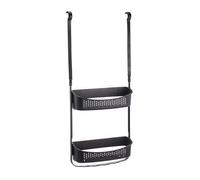 douceur d'intérieur, Serviteur de Douche 2 Paniers (31 x 11 x 69 cm) Vesper Noir, Plastique Uni