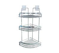 douceur d'intérieur, Serviteur de Douche d'angle (22.8 x 29.8 x 49 cm) Filaire Premium Chrome, Métal