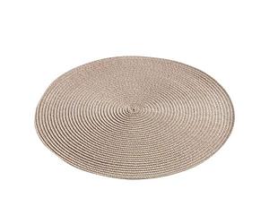 Douceur d'Intérieur, Set de Table (Ø 35 cm) Zebulon Taupe, Polypropylène